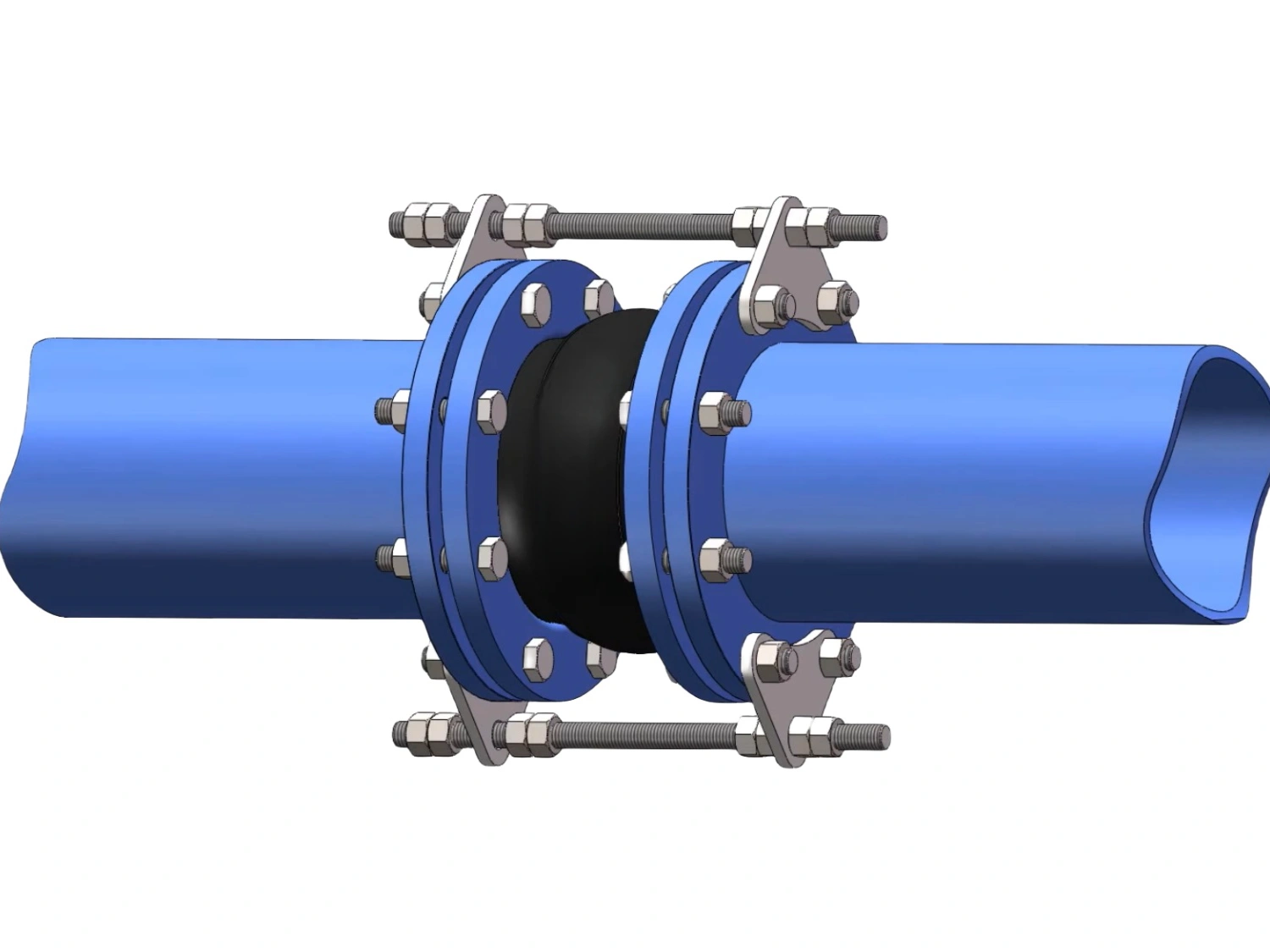 When installing a rubber expansion joint you need to align it