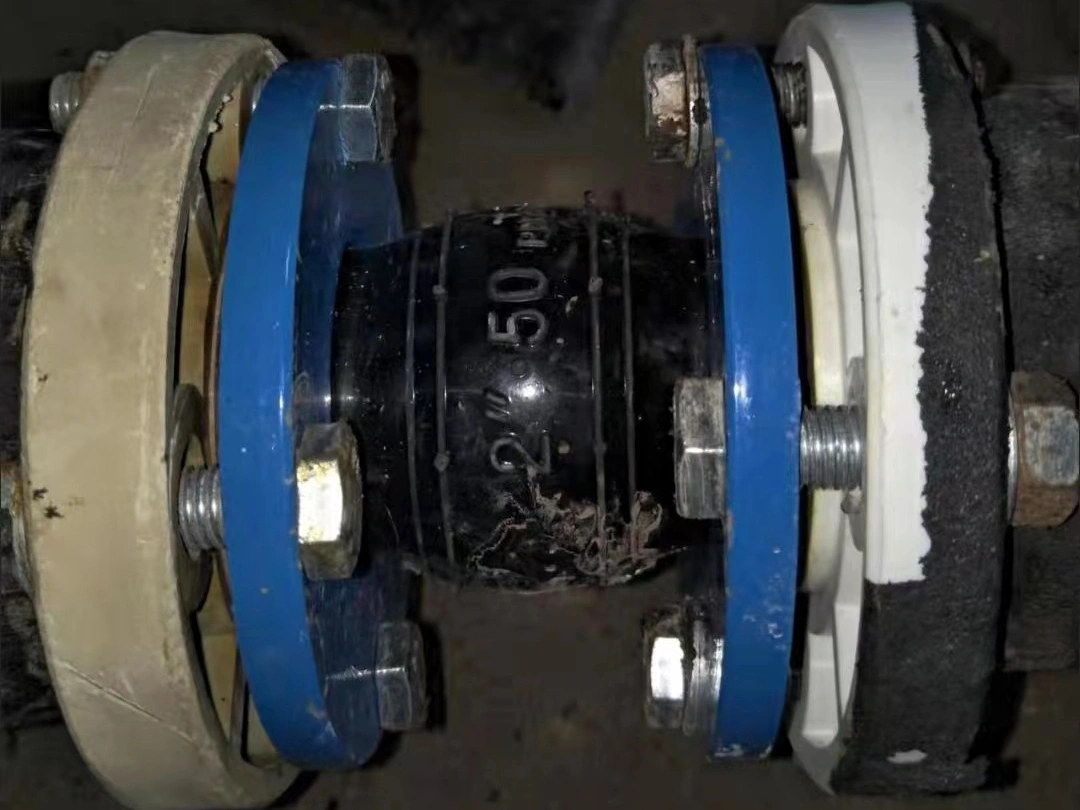 Rubber expansion joints reduce vibration and thus noise transmission